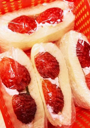 簡単♪切らないフルーツサンド♪苺サンド-レシピのメイン写真
