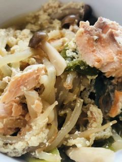 ダイエッターが作る☆秋鮭の豆乳スープ-レシピのメイン写真