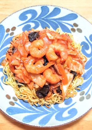 町中華のエビチャプスイで焼きそば-レシピのメイン写真