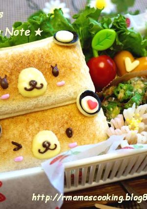 簡単可愛い☆四角いてのりくまサンド♪-レシピのメイン写真