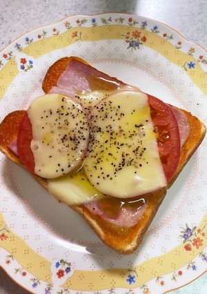 ベーコントマトチーズトースト♡-レシピのメイン写真