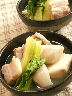 里芋とセロリと塩豚のたいたん-レシピのメイン写真