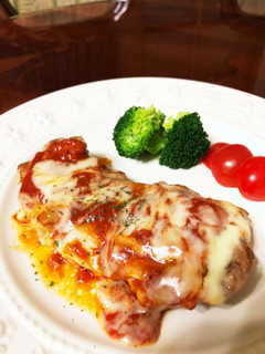 焼くだけ簡単!チキンステーキ♪ピザ風-レシピのメイン写真