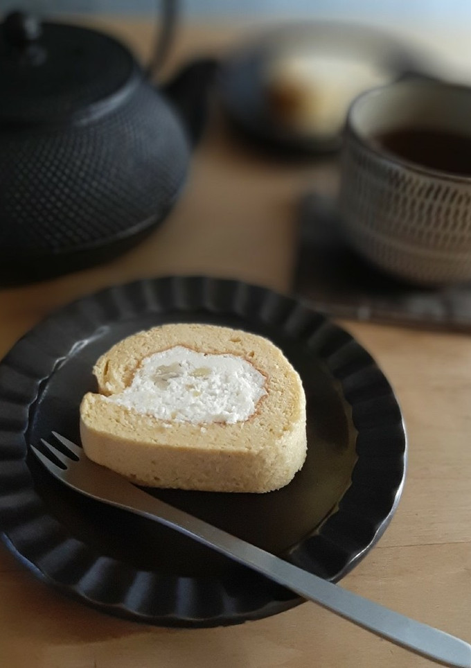 簡単な栗の調理で、和栗のロールケーキ-レシピのメイン写真