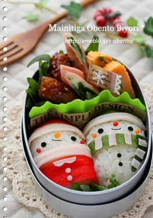 俵おむすびサンタさんクリスマスのお弁当♪-レシピのメイン写真