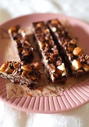 簡単！ナッツ&カカオづくしのチョコバー-レシピのメイン写真