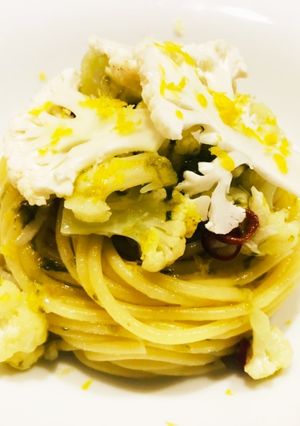 カリフラワーと青のりのペペロンチーノ☆-レシピのメイン写真
