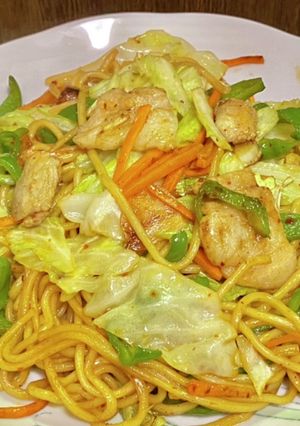 ニンニク香る焼きそば・焼肉のタレで-レシピのメイン写真