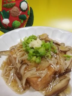 厚揚げのきのこたっぷりあんかけ-レシピのメイン写真