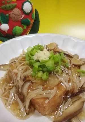 厚揚げのきのこたっぷりあんかけ-レシピのメイン写真