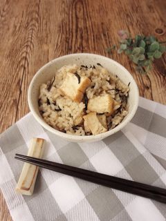 ひじきと厚揚げの炊き込みご飯-レシピのメイン写真