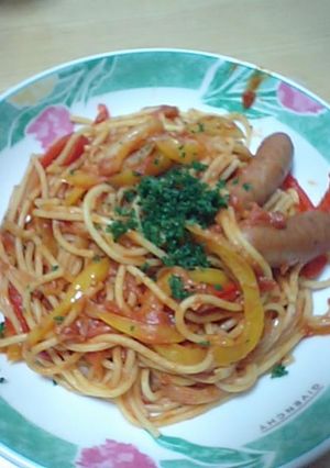 簡単！トマトソースのスパゲティ♪-レシピのメイン写真