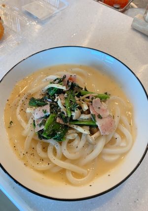 カルボナーラうどん-レシピのメイン写真