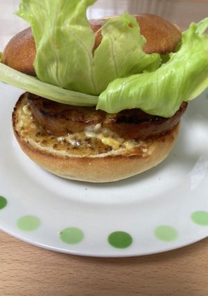 ベーグルでハンバーガー-レシピのメイン写真