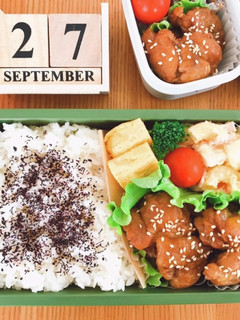 鶏肉照り煮弁当 21/9.27-レシピのメイン写真