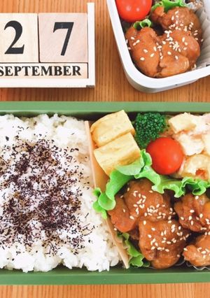 鶏肉照り煮弁当 21/9.27-レシピのメイン写真
