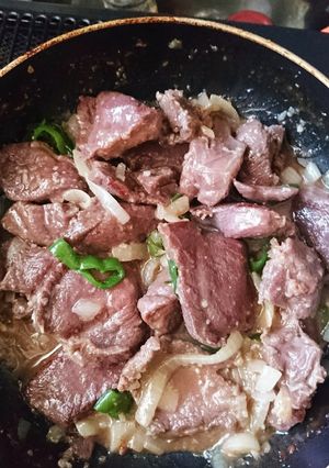 単純に！鹿肉の塩麹炒め最後にオリゴ糖！-レシピのメイン写真
