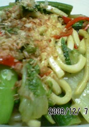 漬物大活躍～★野沢菜入り焼きうどん★～-レシピのメイン写真