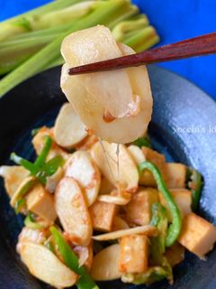マコモタケと厚揚げのチーズ醤油炒め-レシピのメイン写真