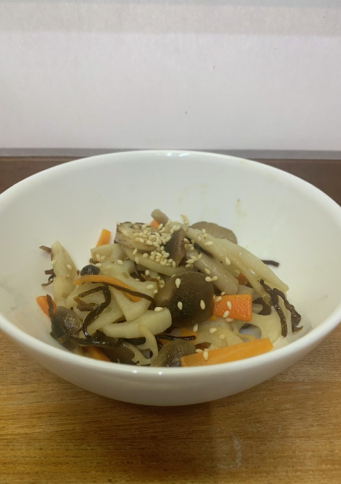 蓮根とシメジのさっと炒め-レシピのメイン写真