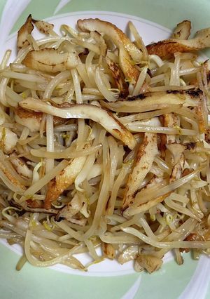 簡単モヤシ、竹輪の酒と麺つゆのサッと炒め-レシピのメイン写真