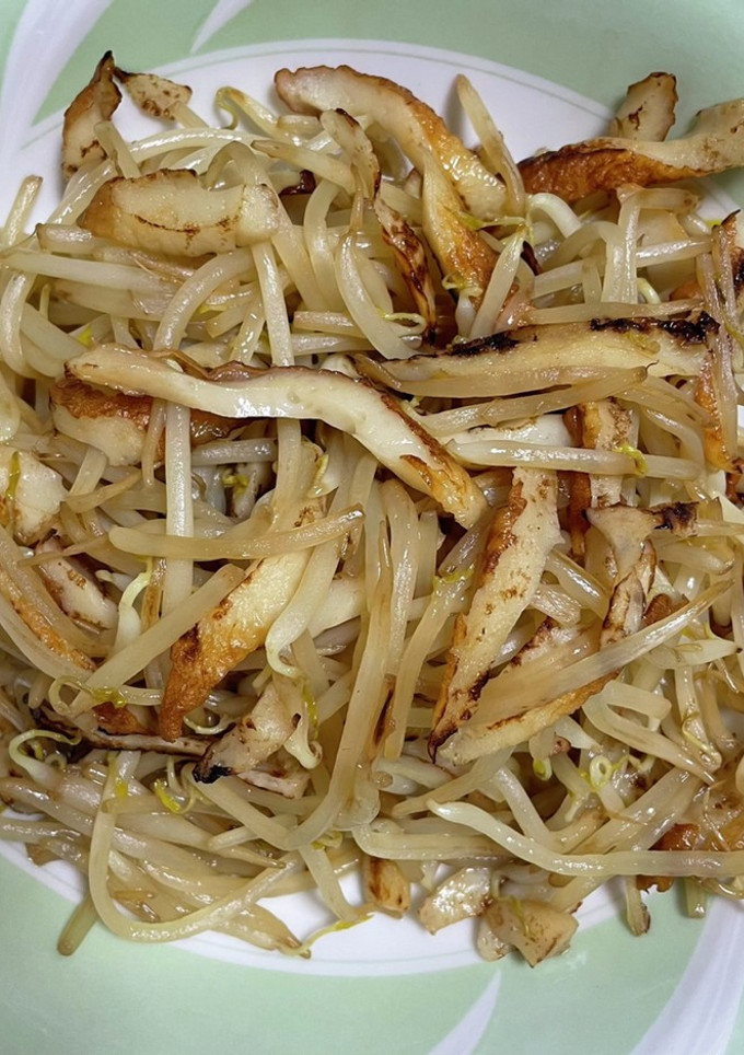 簡単モヤシ、竹輪の酒と麺つゆのサッと炒め-レシピのメイン写真