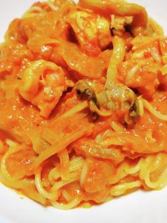 海老のトマトクリームパスタ-レシピのメイン写真
