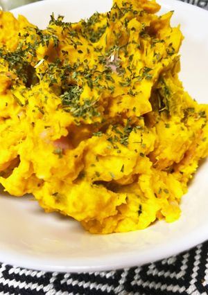 我が家の美味しいかぼちゃと卵のサラダ-レシピのメイン写真