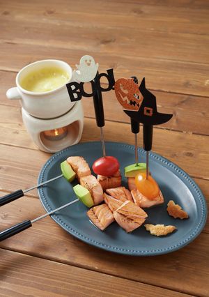 ハロウィン サーモンチーズフォンデュ-レシピのメイン写真