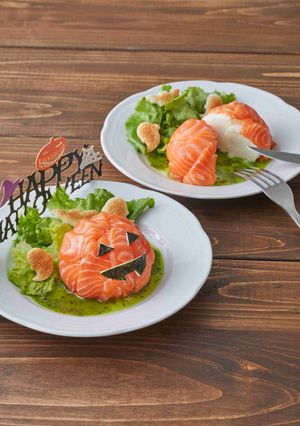 サーモンのハロウィンカプレーゼ-レシピのメイン写真