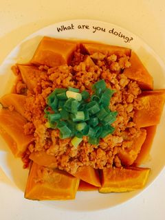 かぼちゃと鶏ひき肉のそぼろあんかけ-レシピのメイン写真