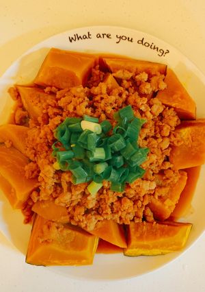 かぼちゃと鶏ひき肉のそぼろあんかけ-レシピのメイン写真