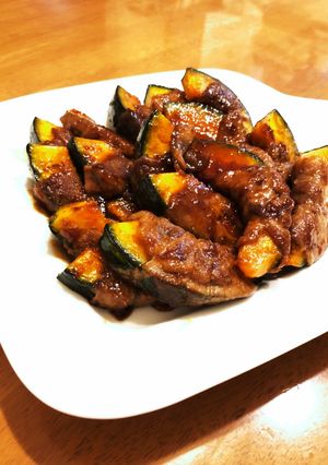 肉巻きかぼちゃ-レシピのメイン写真
