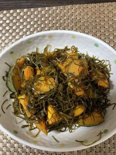 刻み昆布とかぼちゃの煮物-レシピのメイン写真