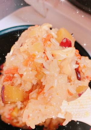 炊飯器でモッチモチ！絶品サツマイモおこわ-レシピのメイン写真
