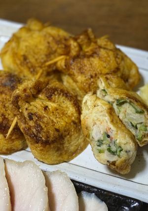 焦がし醤油のポテサラ巾着-レシピのメイン写真