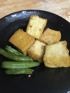 厚揚げと冷凍インゲンの炒めもの-レシピのメイン写真