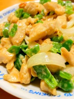 鶏ささみとピーマンと玉ねぎのマヨ醤油炒め-レシピのメイン写真