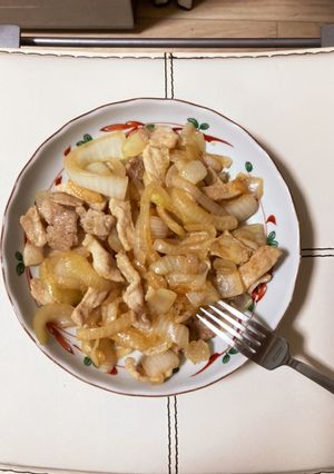 豚と玉ねぎの炒め物(材料費約200円)-レシピのメイン写真