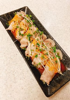 キャベツの豚肉巻き♪ピリ辛酢味噌がけ-レシピのメイン写真