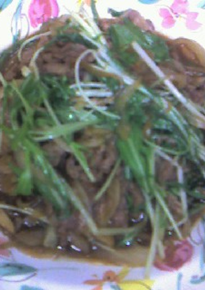 牛肉と水菜の炒め物-レシピのメイン写真