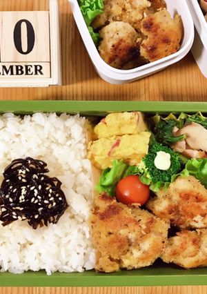 鶏肉チーズパン粉焼き弁当 21/9.30-レシピのメイン写真