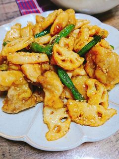 ✿鶏肉とれんこんの甘酢炒め✿-レシピのメイン写真