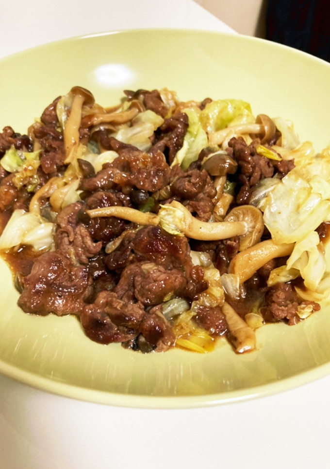 牛肉とキノコの中華炒め風-レシピのメイン写真