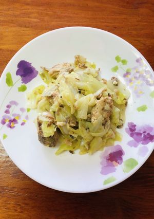 キャベツと鯖水煮缶のレモン蒸し-レシピのメイン写真