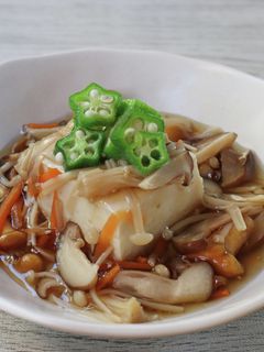 豆腐のきのこあんかけ【JA福井県】-レシピのメイン写真
