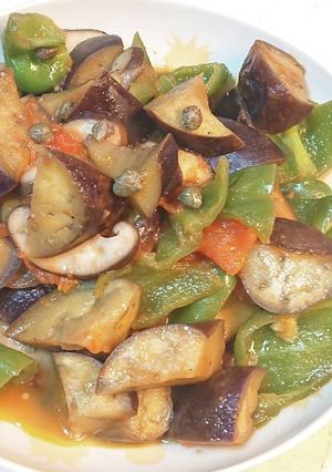 野菜のトマトケッパー炒め-レシピのメイン写真