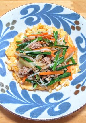 豚ひき肉とニラと卵の中華炒め-レシピのメイン写真