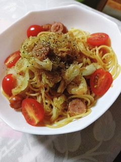 ソーセージとキャベツの醤油バターパスタ-レシピのメイン写真