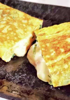 梅マヨチーズ＆大葉の卵焼き-レシピのメイン写真